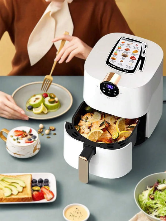 3 броя Магнитни поставки с указания за време и температура за приготвяне на храна в Air Fryer