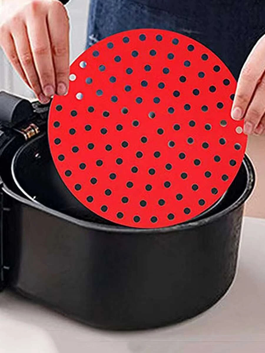 Air Fryer Кръгла силиконова подложка за печене с дупчици